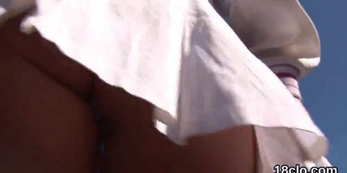 Sultry kitten is gaping tight slit in close up and getting off