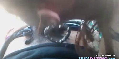 White girls sucking black dick in the car