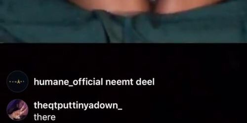 Instagram model plays with her pussy and gets fucked on Instagram live