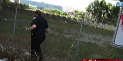 Black rapper gets busted by horny cops that want to fuck him hard at a warehouse after arresting him