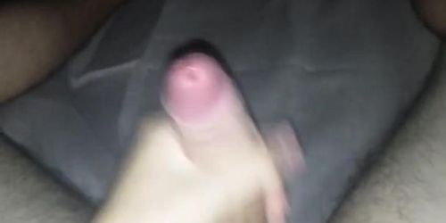 Teen boy jerks off and cums with moans