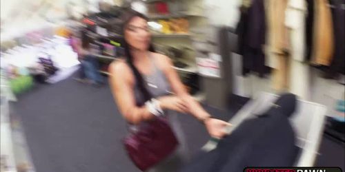 One amazing fuck in the pawnshop with a sexy babe