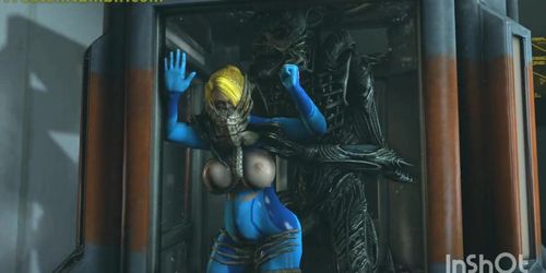 Samus Aran vs Monster (Metroid Zero Suit(