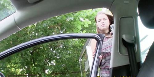 MOFOS - Hitchhiking russian teen gets cum on bigtits