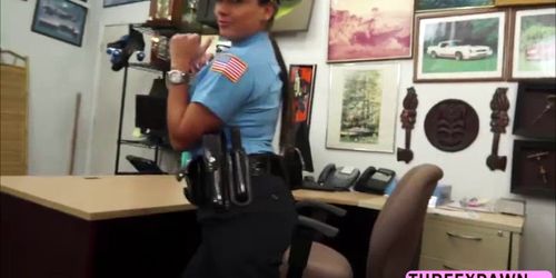 Sexy ass Police gets fucked from behind