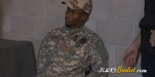 Perverted milf cops teach fake soldier how to serve his country