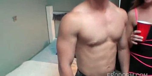 Horny students having a dorm room sex party