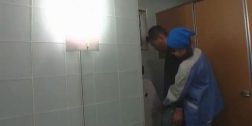 Asian toilet attendant enters the wrong part4