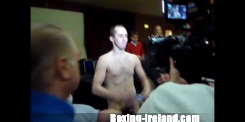 Straight Irish Boxer Shows Off His Cock At Naked Weigh In (Joe Hillerby)