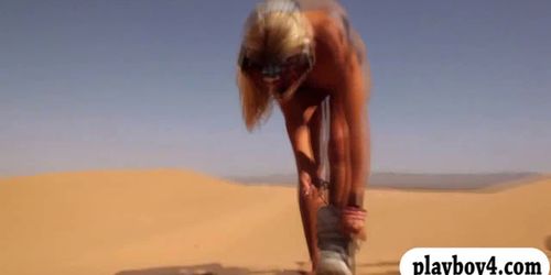 Seductive badass hotties sand boarding and dirty biking