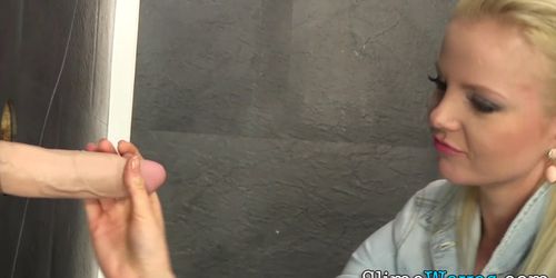 Gloryhole slut bukkaked - video 2