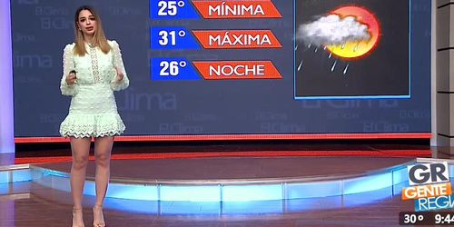 Ana Cecy González culona rica y antojable en minivestido de olanes HD