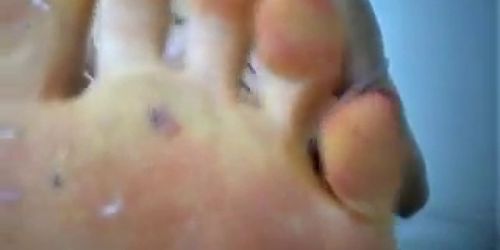 Dirty feet pov and masturbation