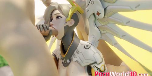 Overwatch Naughty Mercy Gets Thumped by a Big Dick