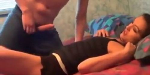 homemade teen  couple fucking to creampie