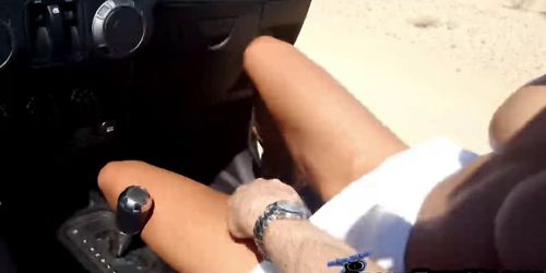 Mercedes Carrera sucks cock while being filmed by drone