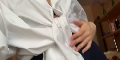 Schoolgirl Fucks her Wet Pussy with Dildo and Gets Or (School_Skirt )