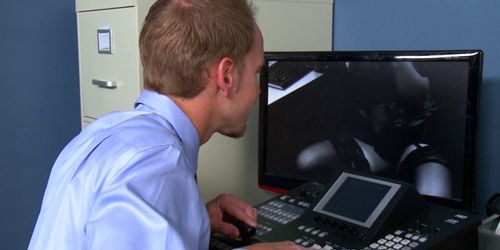 Cfnm office milfs force bloke to fuck them