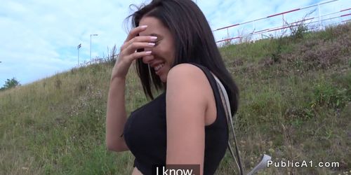 Big tits beauty bangs public agent pov