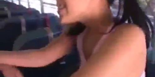 School girl Avena Lee fucks on the school bus