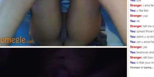 Omegle Tight black female shows boobs and pussy