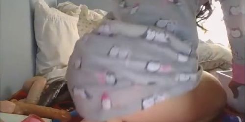 She Can Squirt all Night Long Double Dildo Action Porn