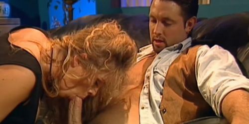 VIVID TV CLASSICS - Classy MILF sucks dick and gets pussy pounded after licking