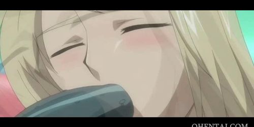 Hentai blonde licked and fucked by a monster