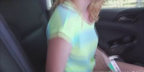 Kiera Daniels gets fucks hard in the car by strangers cock