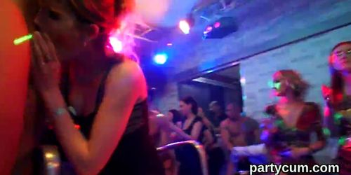 Flirty nymphos get absolutely crazy and stripped at hardcore party