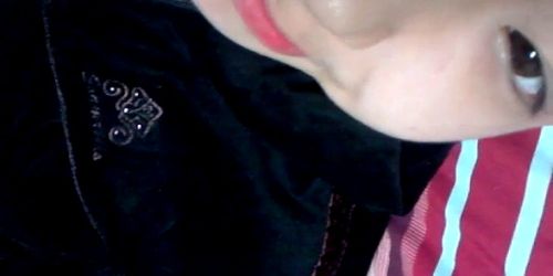 Cute Korean girl flashes tits on cellphone vid