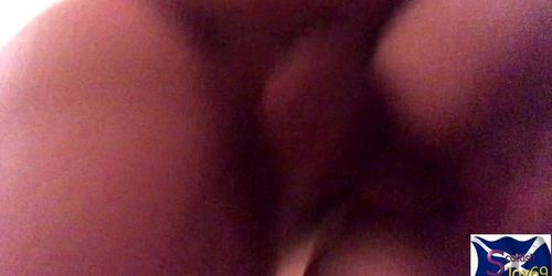 young scottish babe cums rough while she gets fucked!