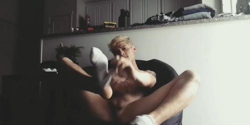 Horny Toe Curling Orgasm White Socks