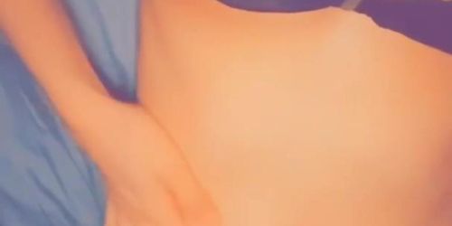 Shy girl being a tease on Snapchat 