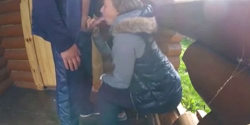 Russian mature couple fucking outdoor - video 1