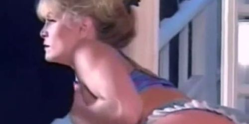 Slut blonde in classic porn scenes