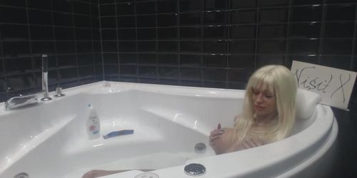 Blonde MiaMaxxx Luxury Tattooed Cover Girl is taking a bath (Mia Maxxx)