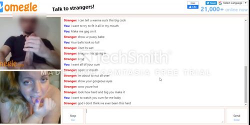 Stranger Stroke Big Cock to me on Omegle - Tnaflix.com