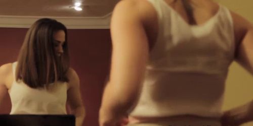 Big titted babe spoiling guy with bj