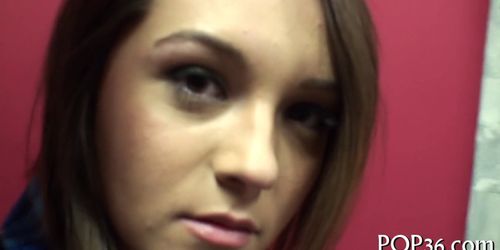Tiny teen rides huge cock - video 47