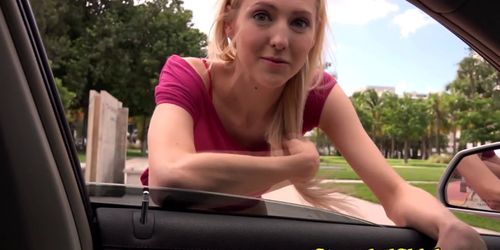 Hitchhiker teen POV drilled by stranger