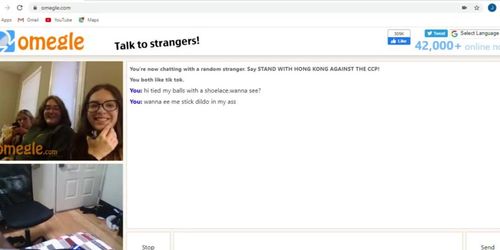 Omegle tied balls reaction 