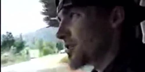 Hot ginger hitchhiker convinced to fool around (amateur )