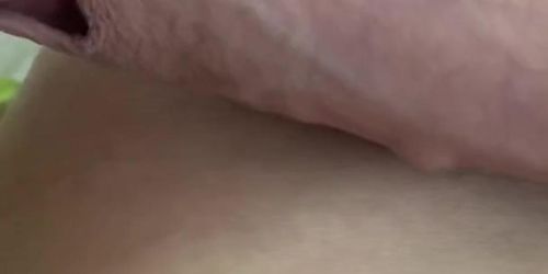 Close up foreskin stretched