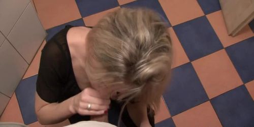 Amateur Blonde Fucked In Public Toilet