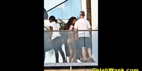 Butt Naked Ebony Celeb Rihanna Shows Her Boobs And Shaved Pussy