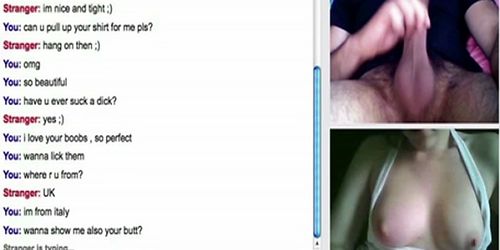 Omegle Adventures 4 - Seins fermes et brosse à cheveux dans la chatte