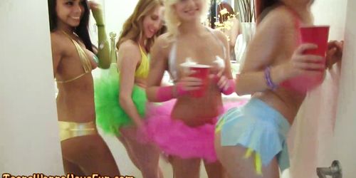 Filles sexy du parti clignotant