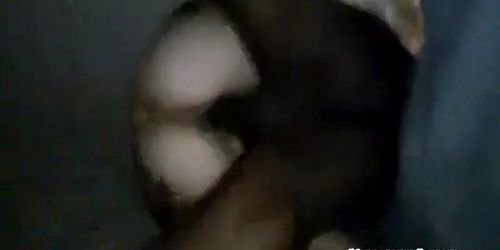 girl with her husband rides a black cock