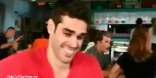 Extreme sucking in bar full of people